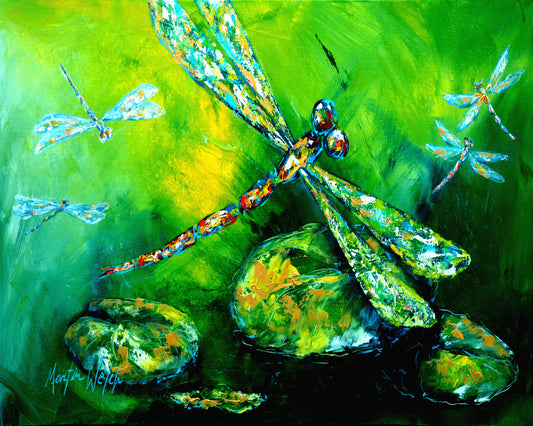 Summer Flies - Dragonflies - 11"x14" Print