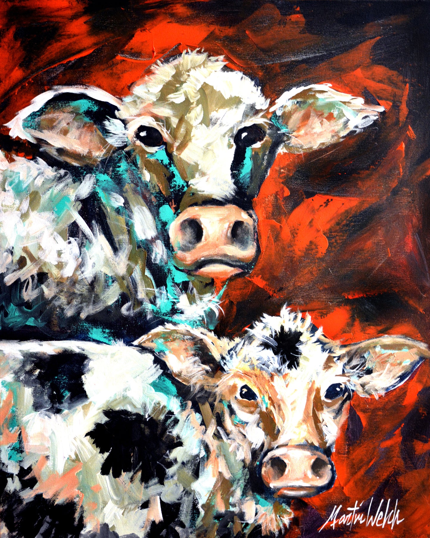 Udderly Fascinated - Cows - 11"x14" Print