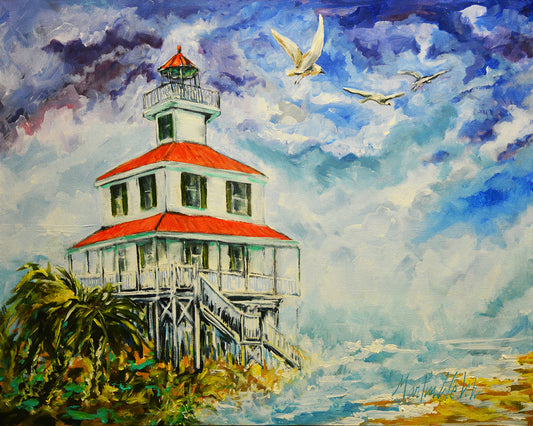 West End Lighthouse - Landmark - 11"x14" Print